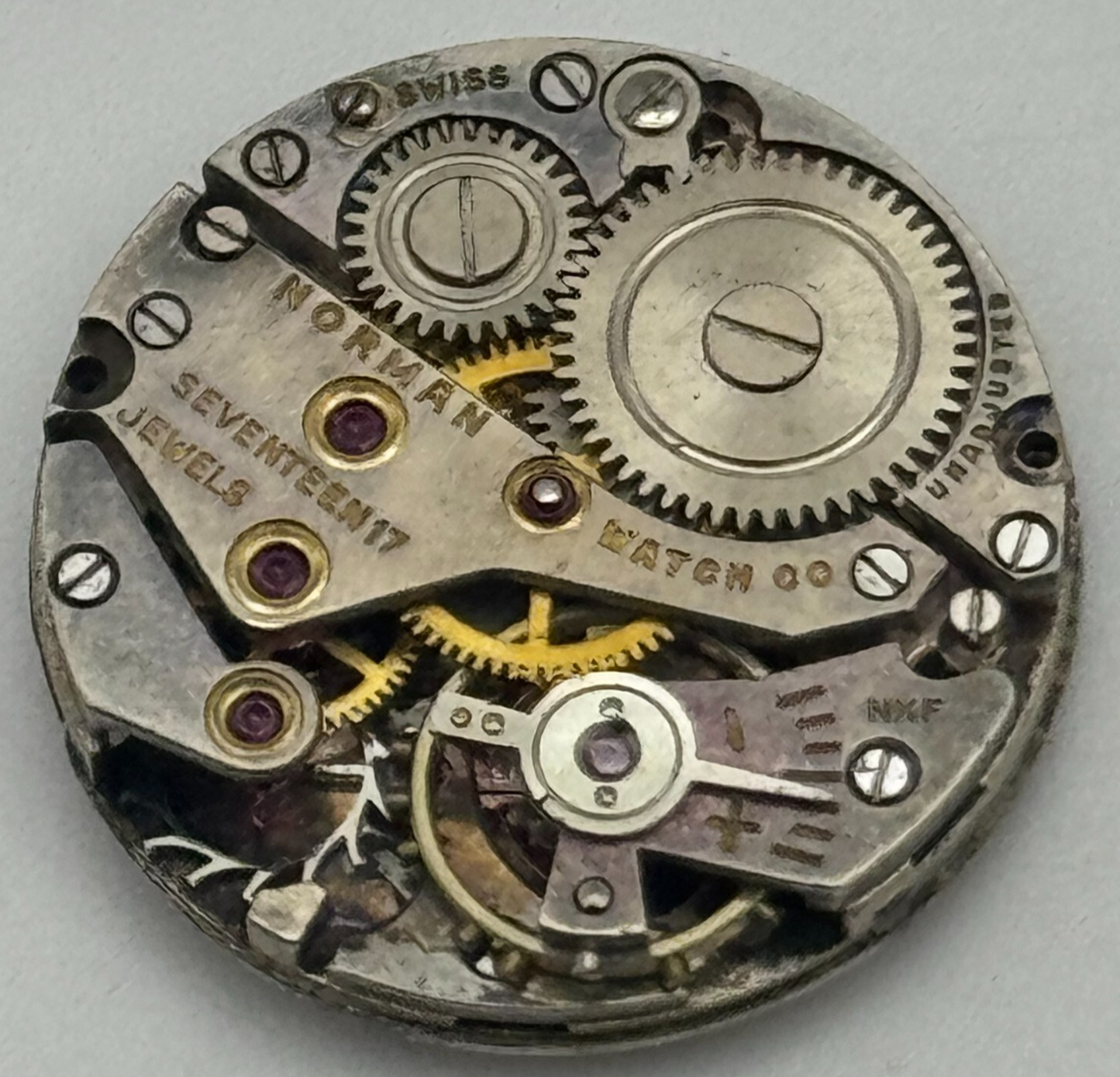 19.7mm Norman AS 970 A Schild Manual Wind 17 Jewels Swiss Watch Movement PARTS