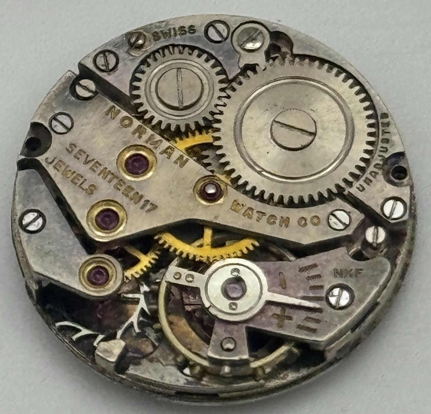 19.7mm Norman AS 970 A Schild Manual Wind 17 Jewels Swiss Watch Movement PARTS