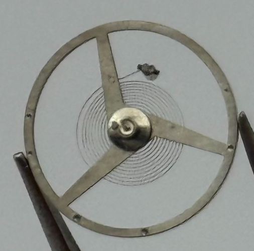 Peseux 320 Balance Wheel Complete And Spring  1076 M Watch Movement Parts 
