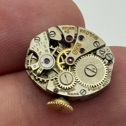 12.8mm Bulova Ladies 5AC Manual Wind Swiss 17 Jewels Watch Movement PARTS SPARES