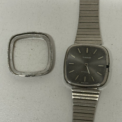 22mm Ladies Manual Wind Tissot Stylist Grey Dial Watch NON WORKING