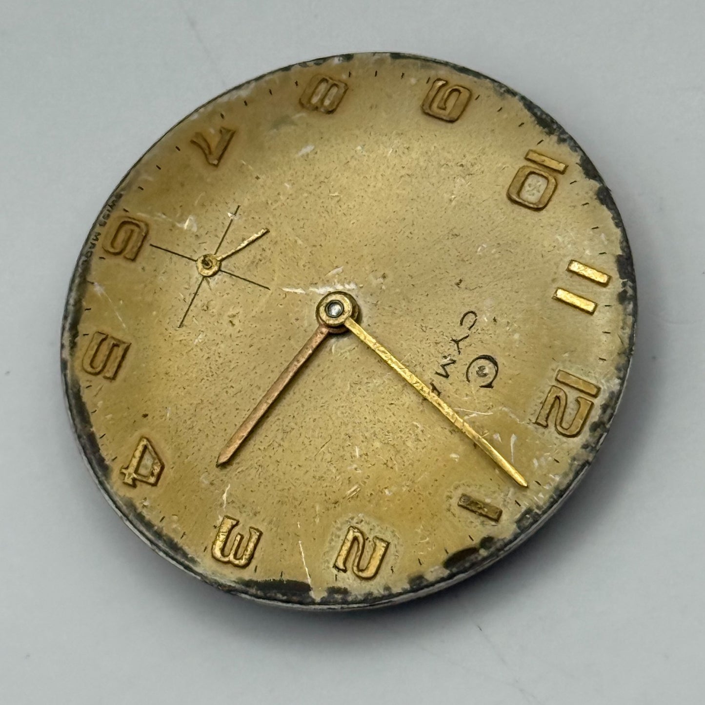 Cyma R. 484 Watch Movement Manual Wind Vintage Swiss 17 Jewels Parts 28.2mm