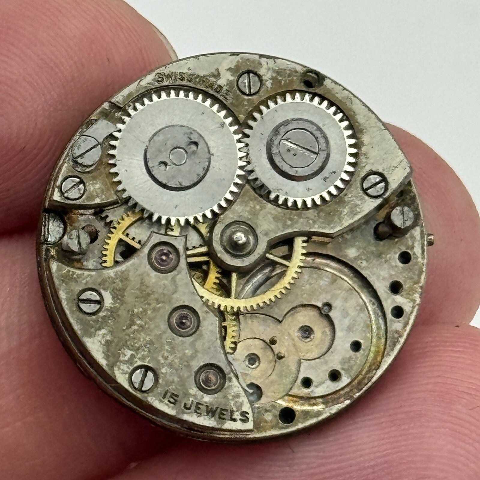23.6mm Roman Numerals 15 Jewels Trench Watch Movement Manual Wind PARTS SPARES
