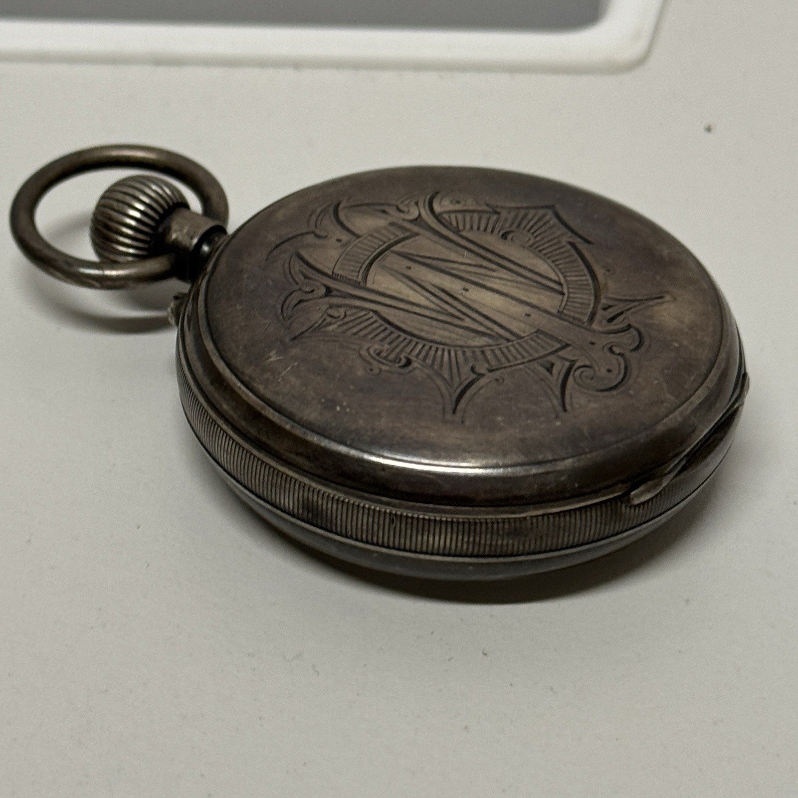 Pin Set Sterling Silver 3/4 Plate Lever English Watch LTD Pocket Watch TO REPAIR