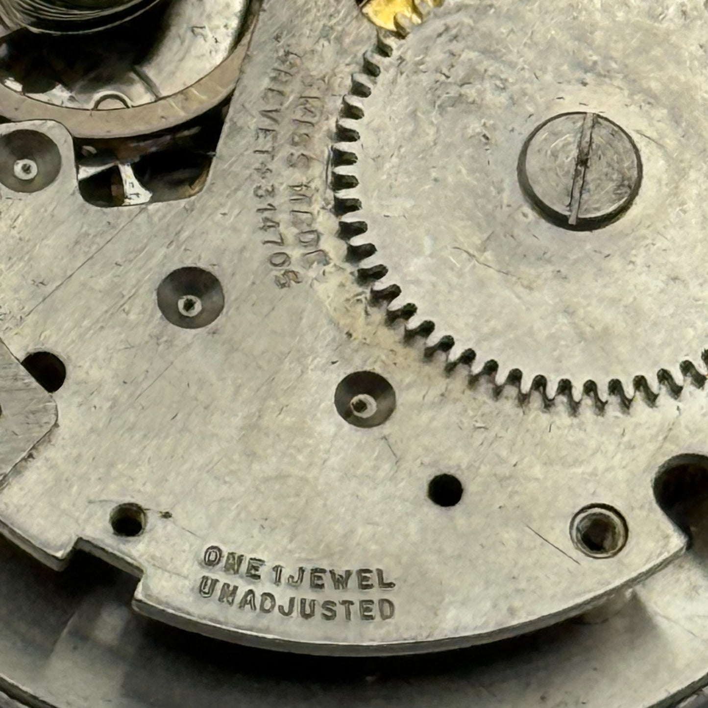 BFG 875 Watch Movement 1 Jewel Manual Wind Swiss Vintage Parts Repair 31.1mm