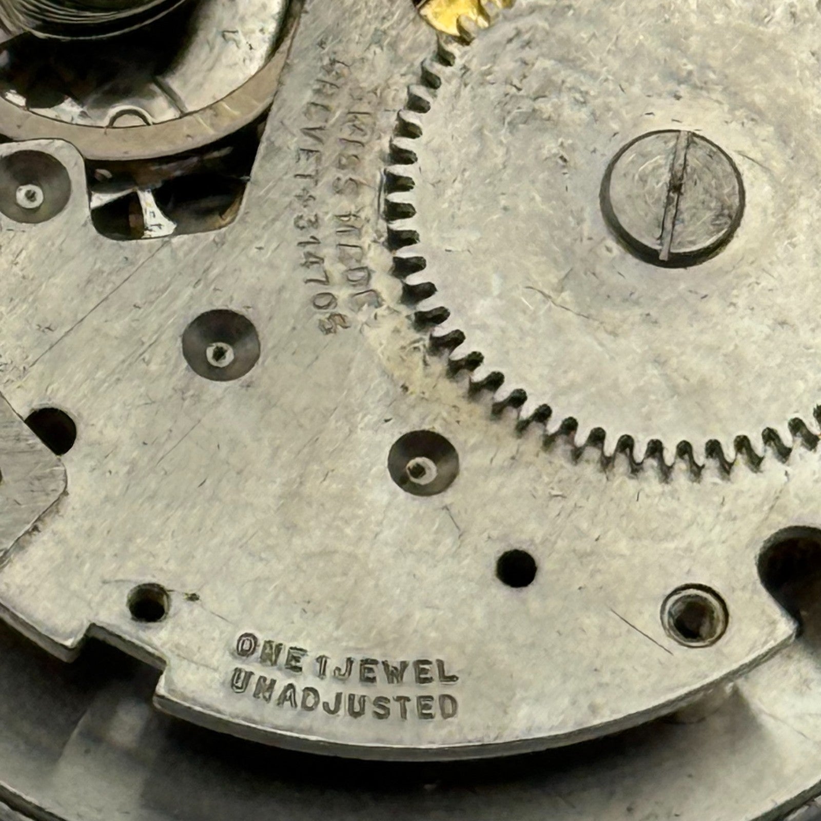 BFG 875 Watch Movement 1 Jewel Manual Wind Swiss Vintage Parts Repair 31.1mm