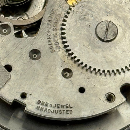 BFG 875 Watch Movement 1 Jewel Manual Wind Swiss Vintage Parts Repair 31.1mm
