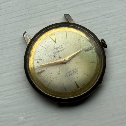 33mm Vintage Fero Feldmann 17 Jewels Extra Flat Manual Wind Watch PARTS / REPAIR