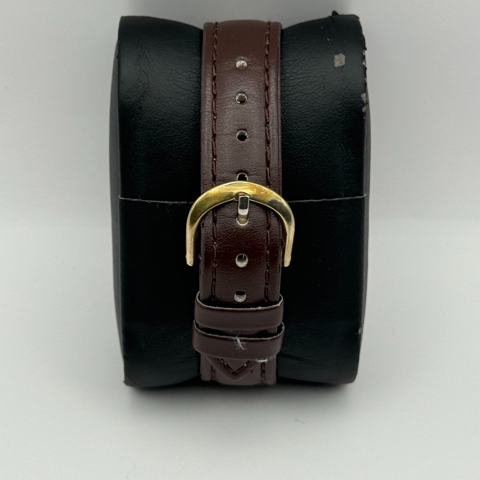 Infinite Ladies Quartz Watch Mother of Pearl Dial Brown Strap Japan Working 31mm