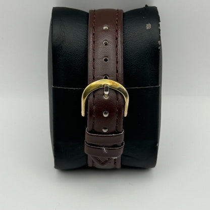 Infinite Ladies Quartz Watch Mother of Pearl Dial Brown Strap Japan Working 31mm