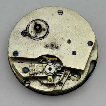 45.3mm Antique Key Wound Balance Intact Pocket Watch Movement PARTS REPAIR SPARE