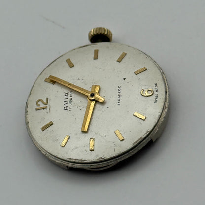 FHF ST 96 Watch Movement Avia Manual Wind Vintage Swiss Parts Repair 25.9mm