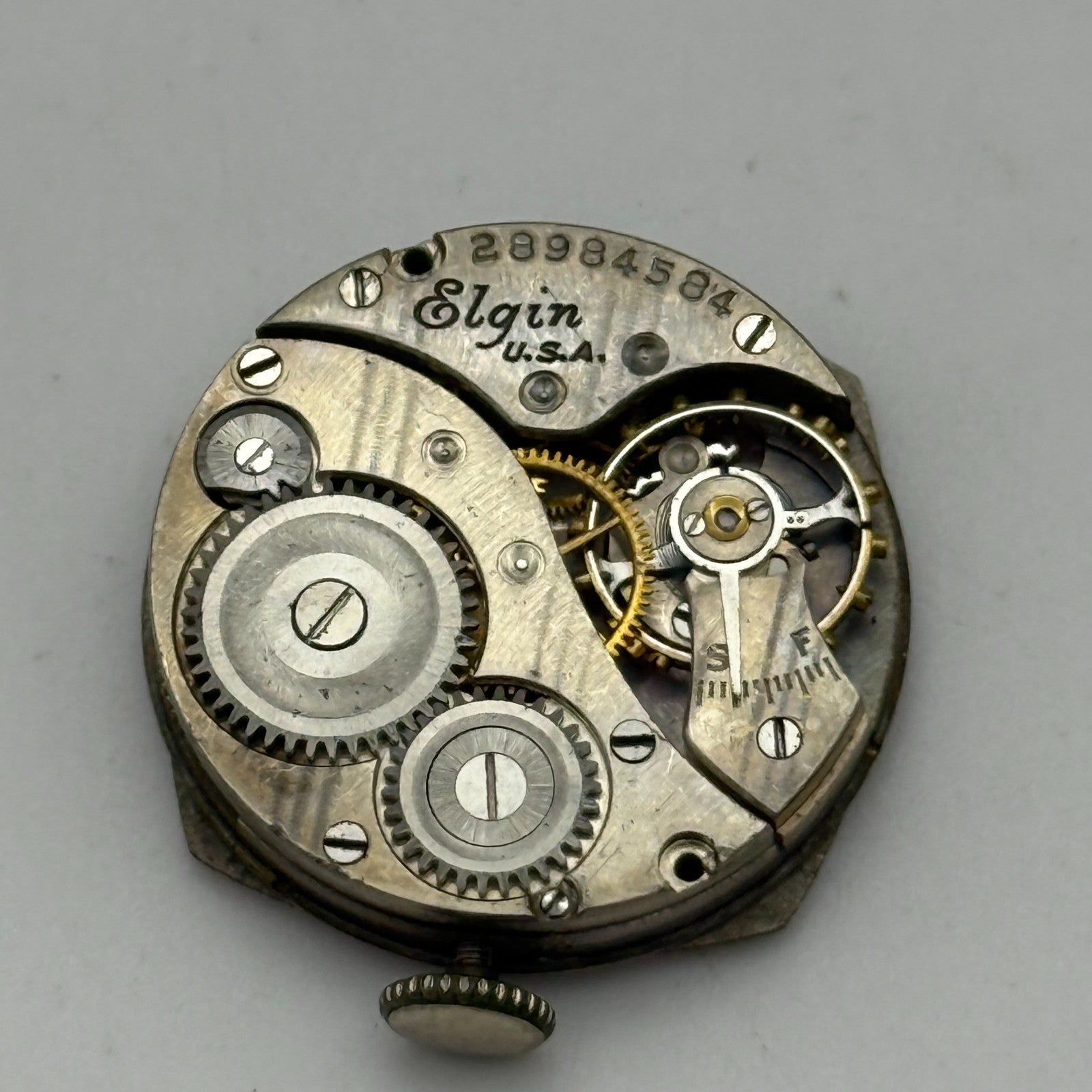 1926 Vintage 10/0s Elgin 447 Model 4 American Watch Movement PARTS REPAIR SPARES