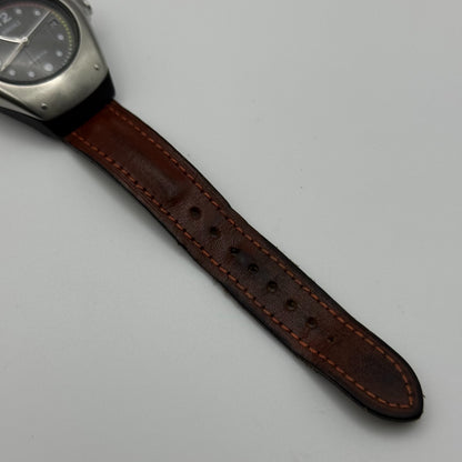 Seiko Kinetic Arctura Quartz Watch 3M22-0D40 Date Dial Japan 34mm PARTS REPAIR