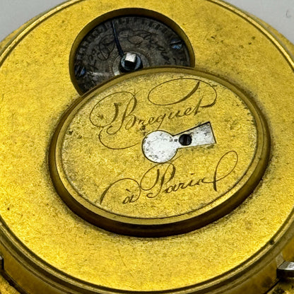 Complication French Pocket Watch Movement Signed A Paris Antique Parts / Repair