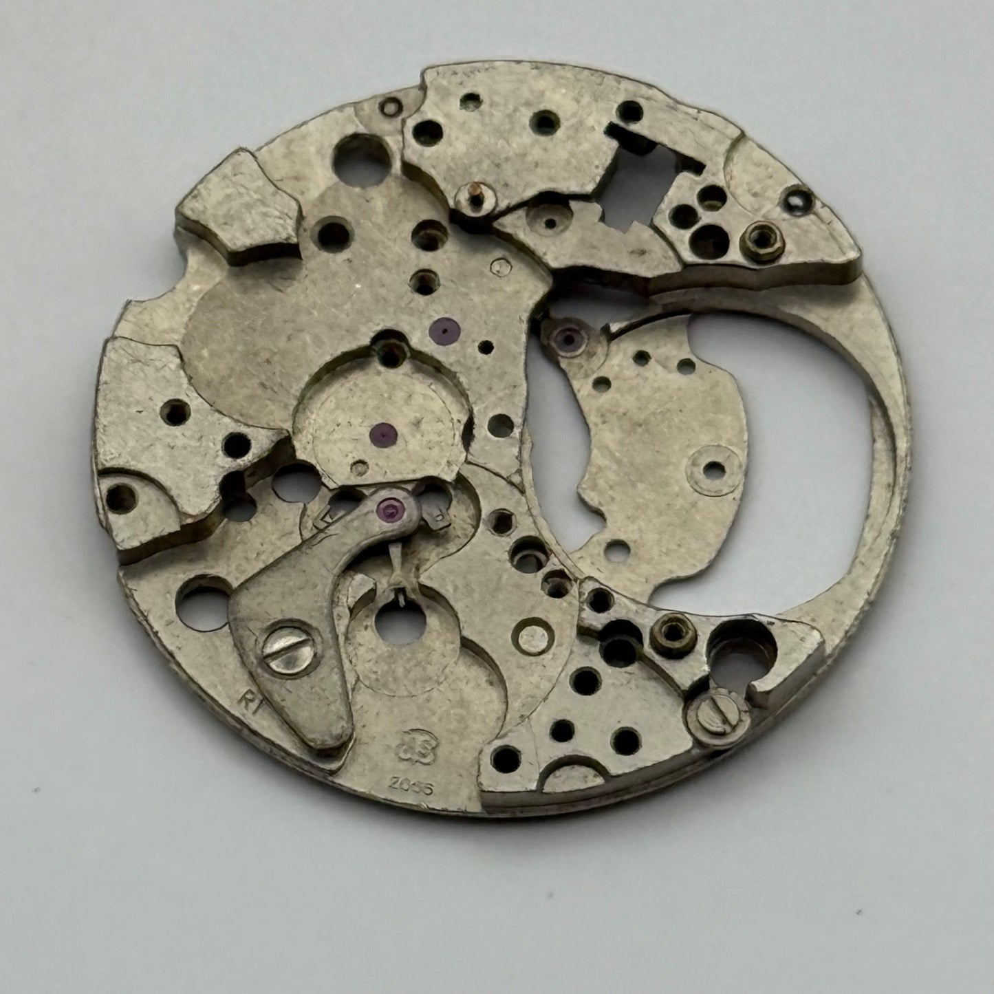 AS 2066 Watch Movement Main Plate Manual Wind Vintage Swiss Parts Repair 25.9mm