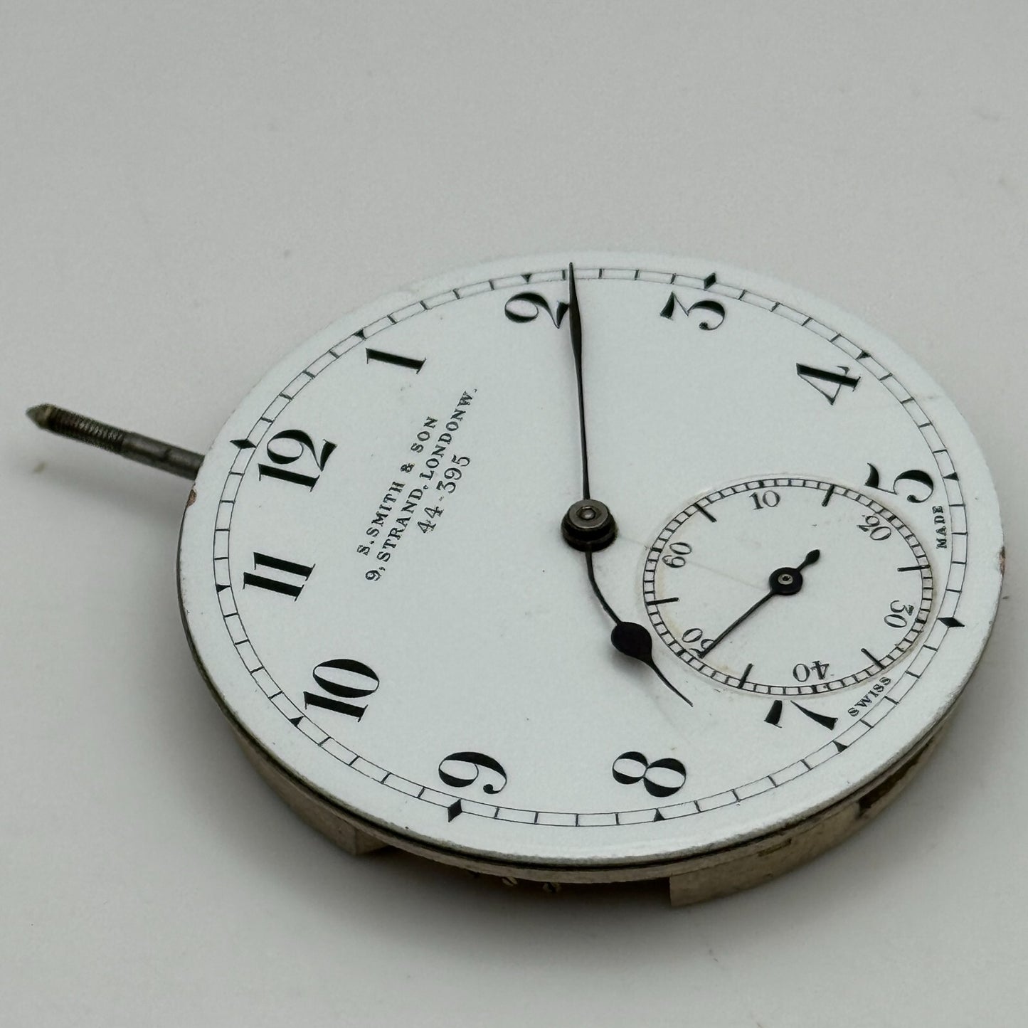 43mm S Smith & Son 9 Strand London Vintage Open Face Pocket Watch Movement PARTS
