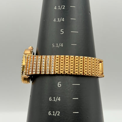 Infinite Ladies Quartz Watch Gold Tone Crystal Accents Bracelet Working 25mm