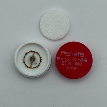 ETA 1080 Balance Wheel Complete And Spring  157 M Watch Movement Parts NOS