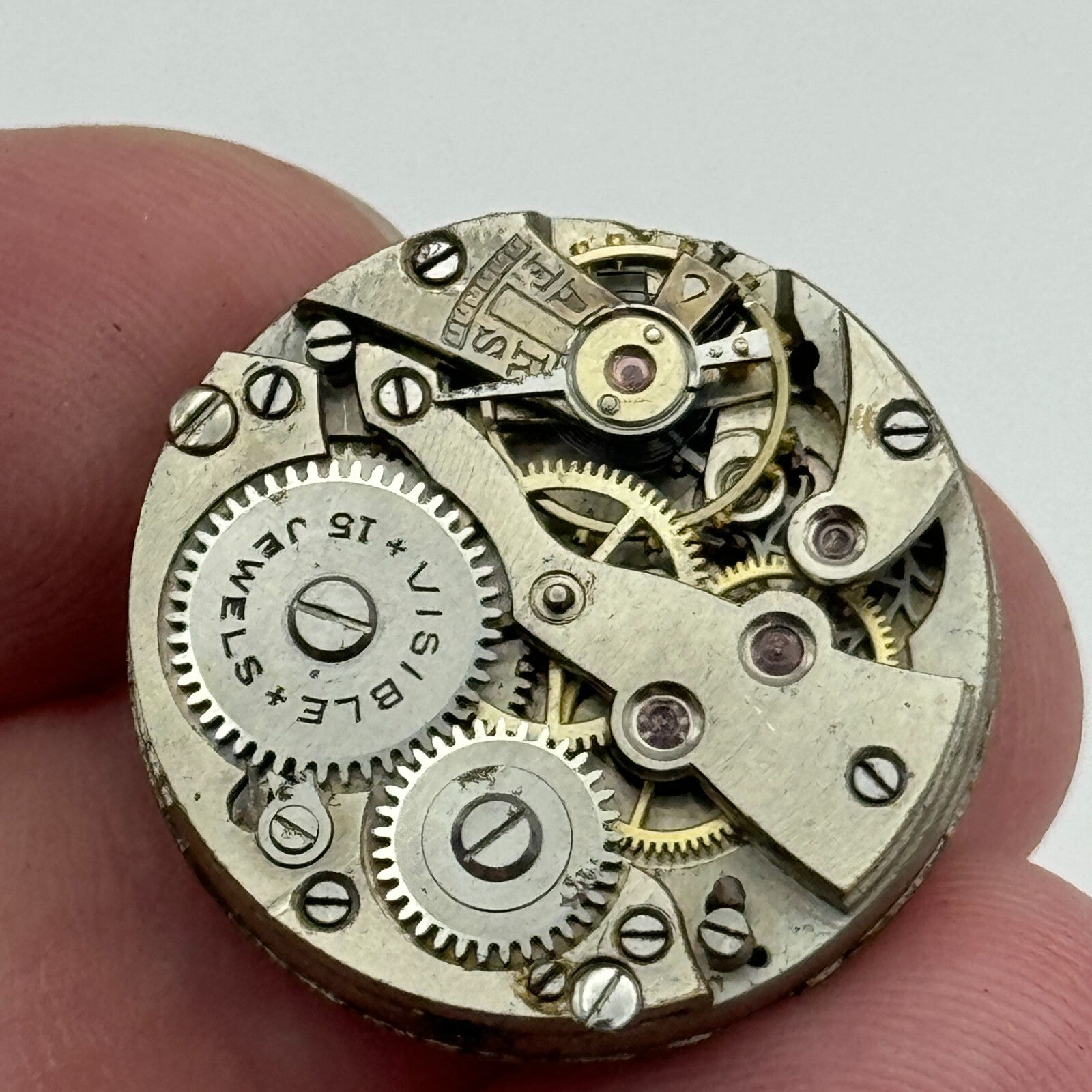 23.6mm Visible Patent 51489 FHF Manual Wind Watch Movement Swiss Vintage PARTS