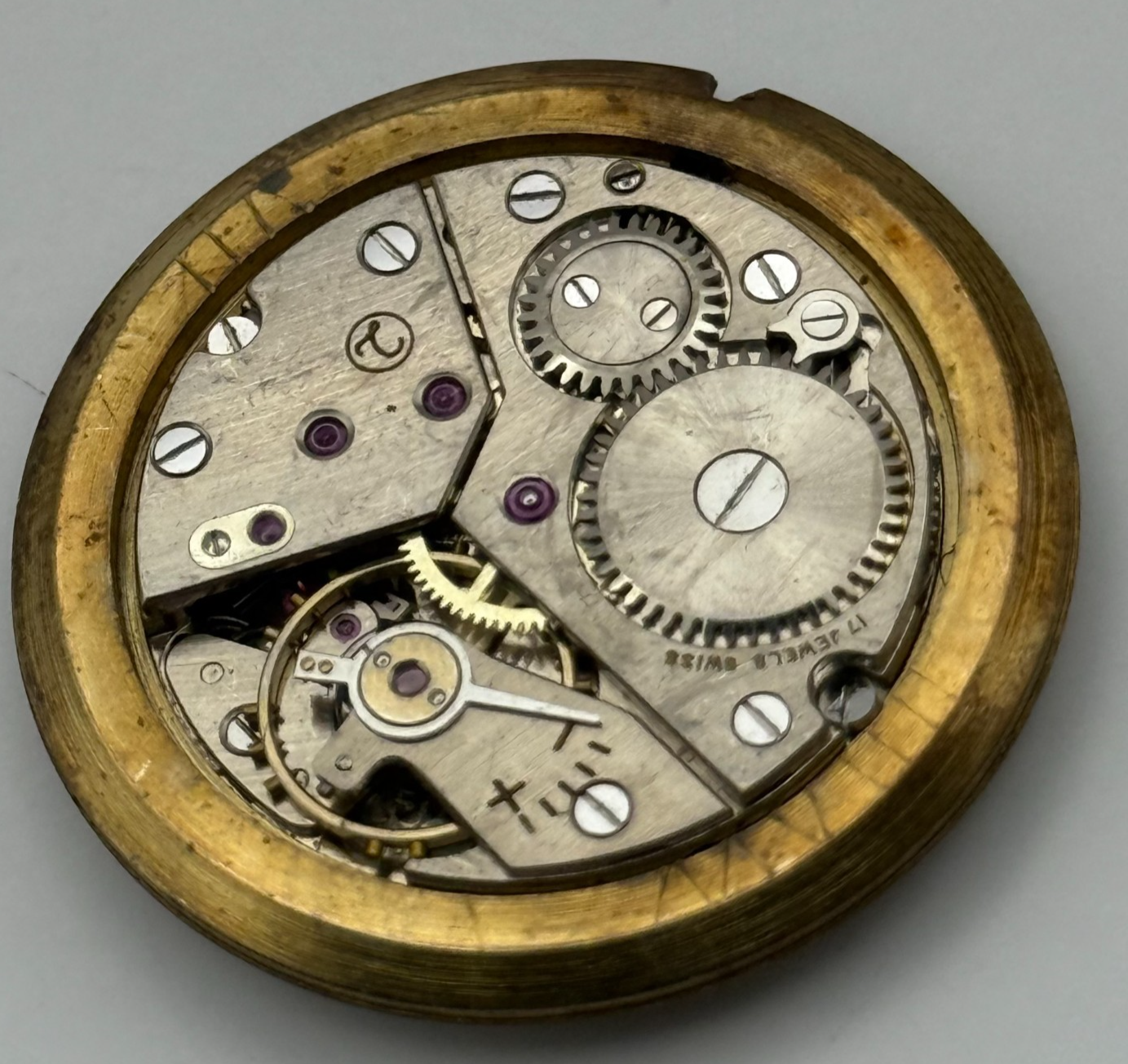 Majex Peseux 320 Watch Movement Manual Wind Vintage Swiss Parts Repair 30.9mm