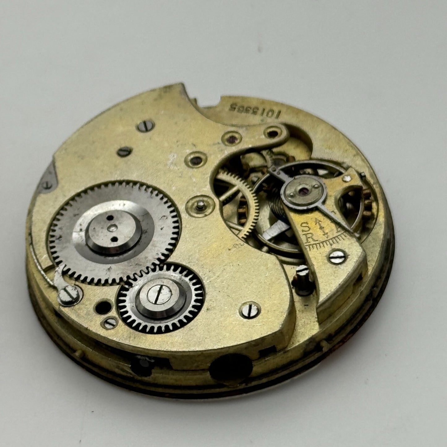 43.4mm Vintage Unidentified 1013385 Hunter Swiss Pocket Watch Movement PARTS