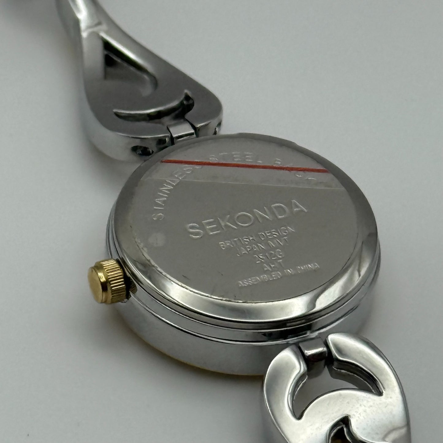 22mm Working Ladies Sekonda Two Tone Jewelled Quartz Japan Watch 6.75 Inches