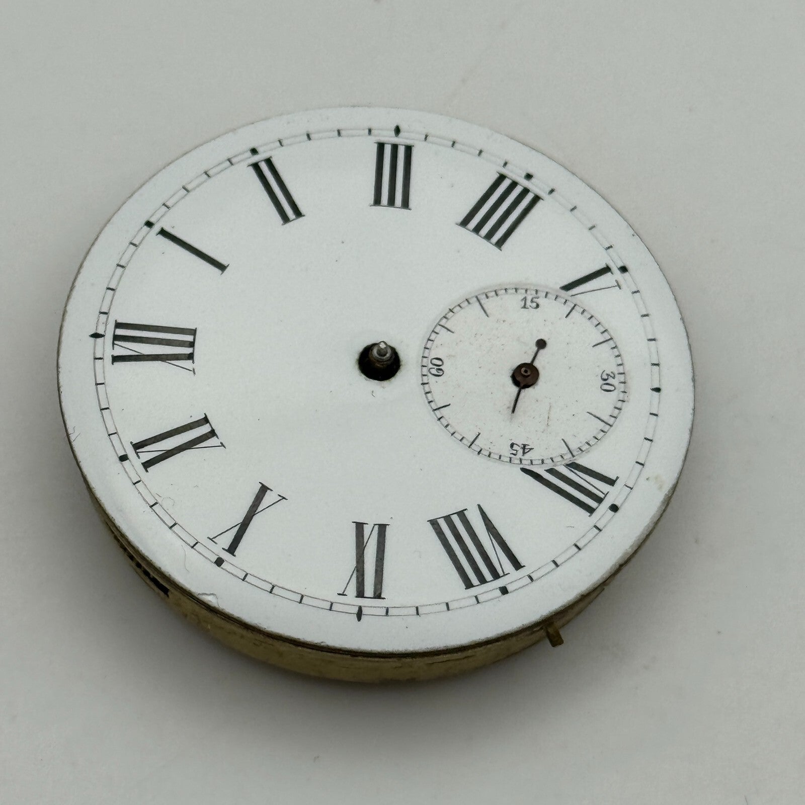 43mm XPU Antique Key Wound Roman Numerals Dial Pocket Watch Movement PARTS SPARE