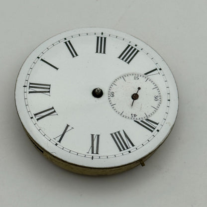 43mm XPU Antique Key Wound Roman Numerals Dial Pocket Watch Movement PARTS SPARE
