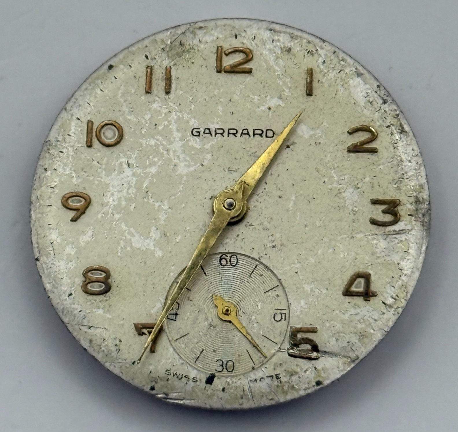 ETA 1120 Watch Movement Garrard Manual Wind Vintage Swiss Parts Repair 27mm
