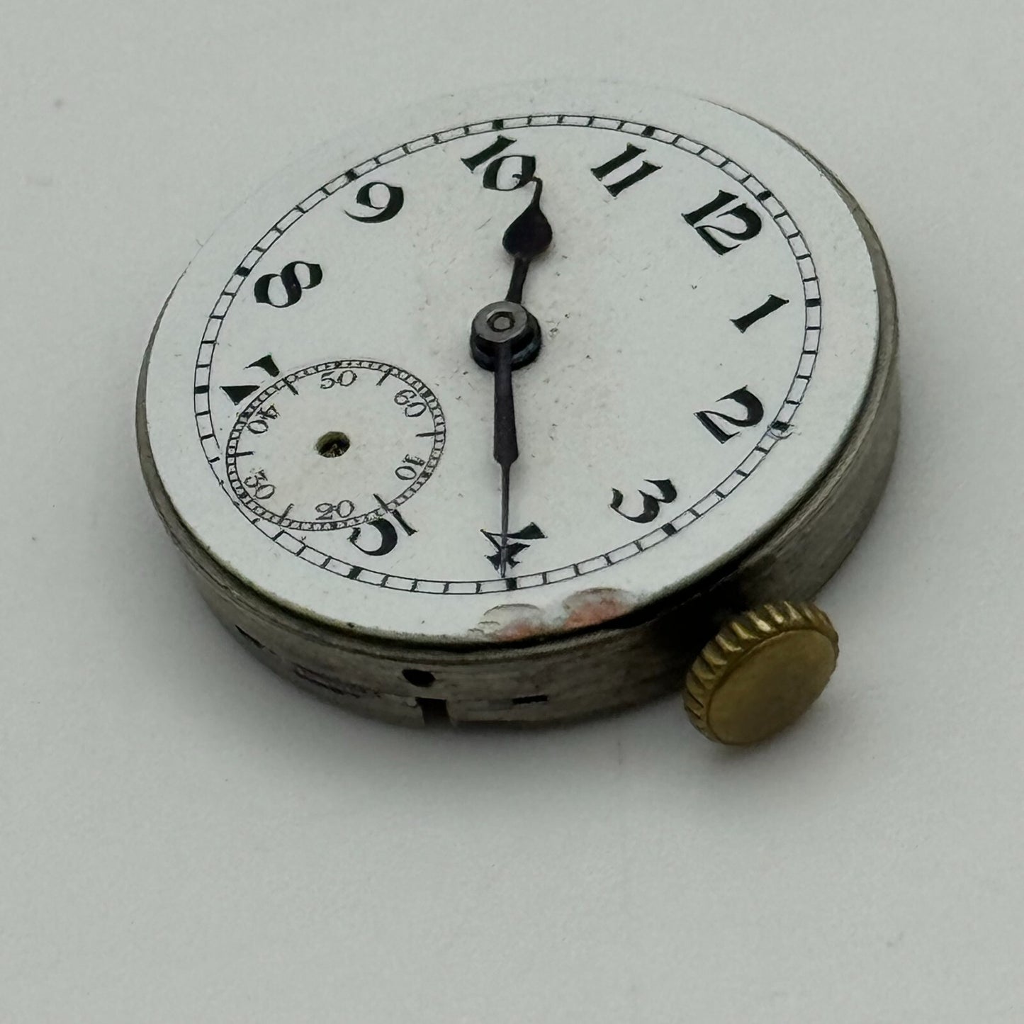 23.6mm Running Unidentified High Grade Trench Watch Movement Manual Wind PARTS