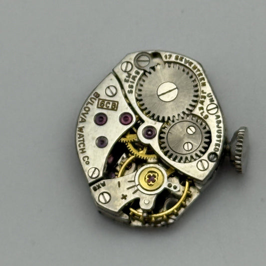 15.3mm Vintage Ladies Bulova 6CB Manual Wind Swiss Watch Movement PARTS REPAIR