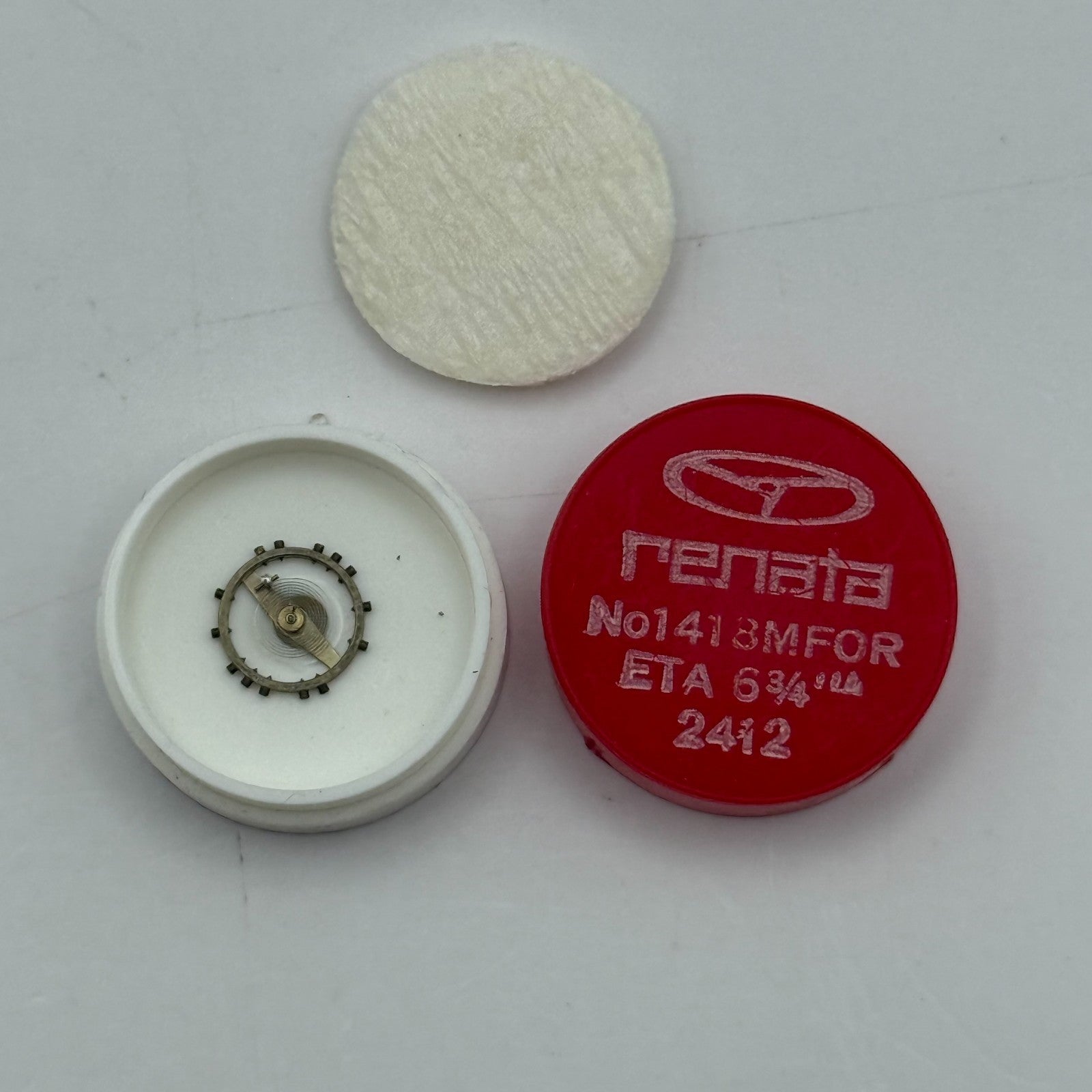 ETA 2412 Balance Wheel Complete And Spring 6 3/4''' 1418 M Watch Movement Parts 