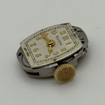 13.1mm Running Vintage Ladies Bulova 5AD Manual Wind Swiss Watch Movement PARTS