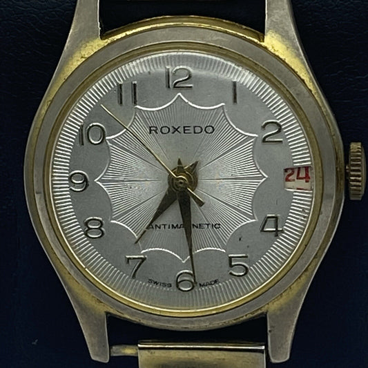 30mm Manual Wind Roxedo Cobweb Dial BFG Movement Watch Non Working FOR PARTS