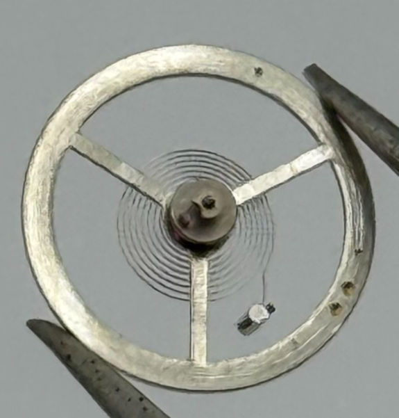 EB 8021 Balance Wheel Complete And Spring 10 1/2''' 1253 Watch Movement Parts