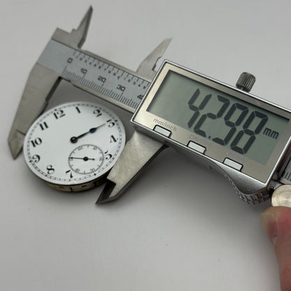 42.9mm Vintage Open Face Erlim Swiss Balance Ok Pocket Watch Movement PARTS