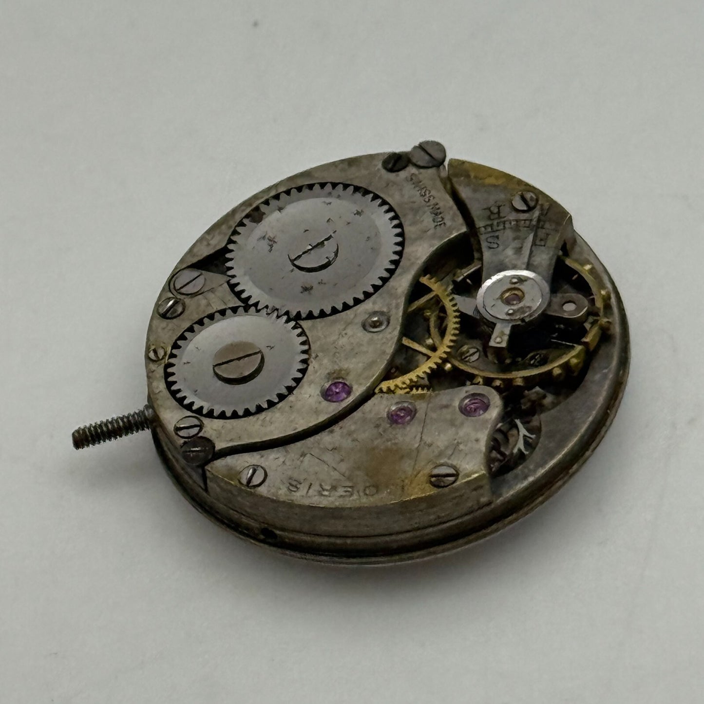 25.2mm Vintage Moeris Sub Seconds Trench Watch Movement Manual Wind PARTS REPAIR