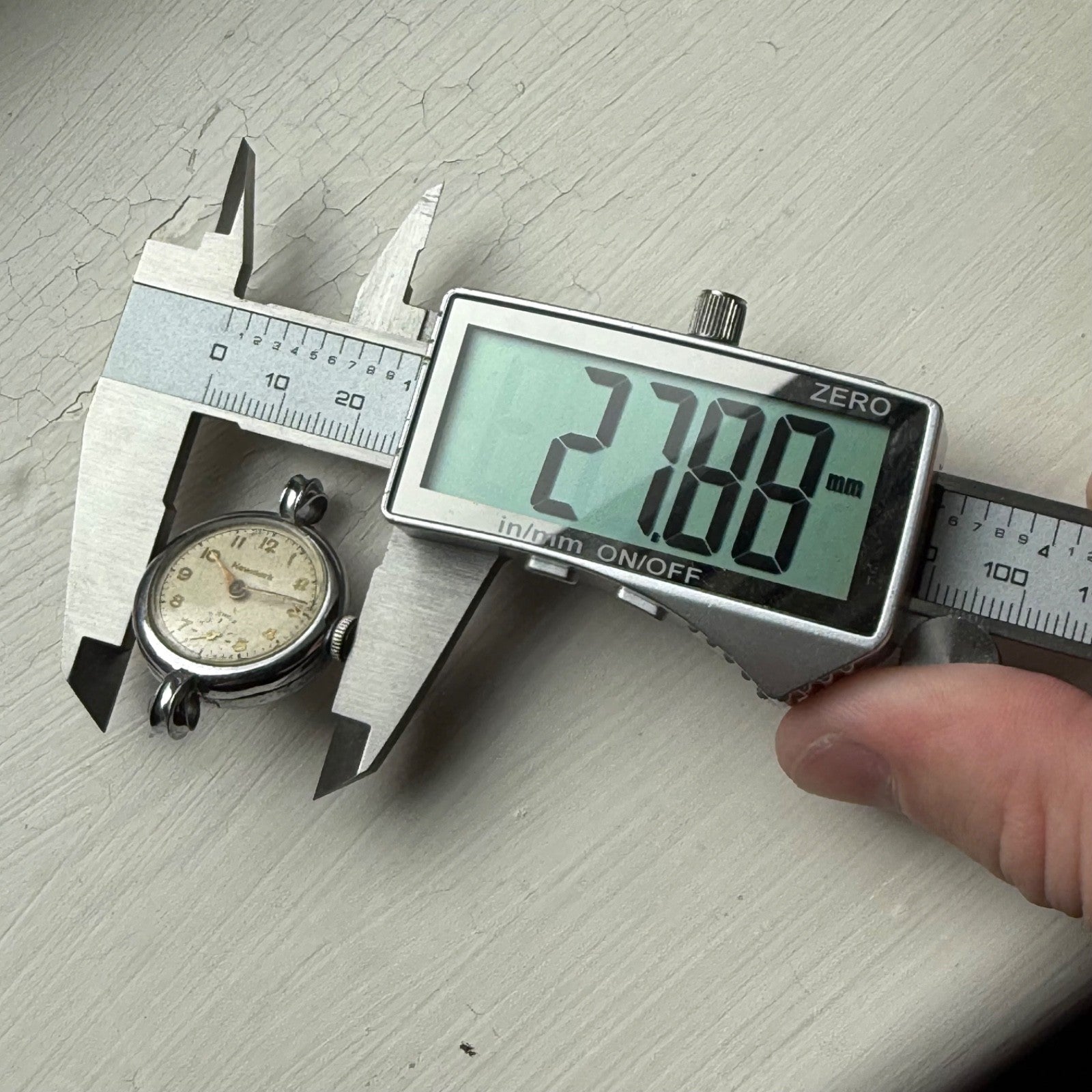 25mm Vintage Newmark 5 Jewels Sub Seconds Manual Wind Watch PARTS / REPAIR