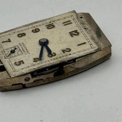 Marvin 610 Tank Tonneau 15 Jewels Watch Movement Manual Wind Parts Repair 17.8mm