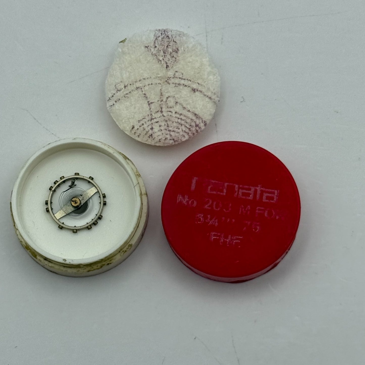 FHF 75 Balance Wheel Complete And Spring 5¼’’’ 203 M Watch Movement Parts 