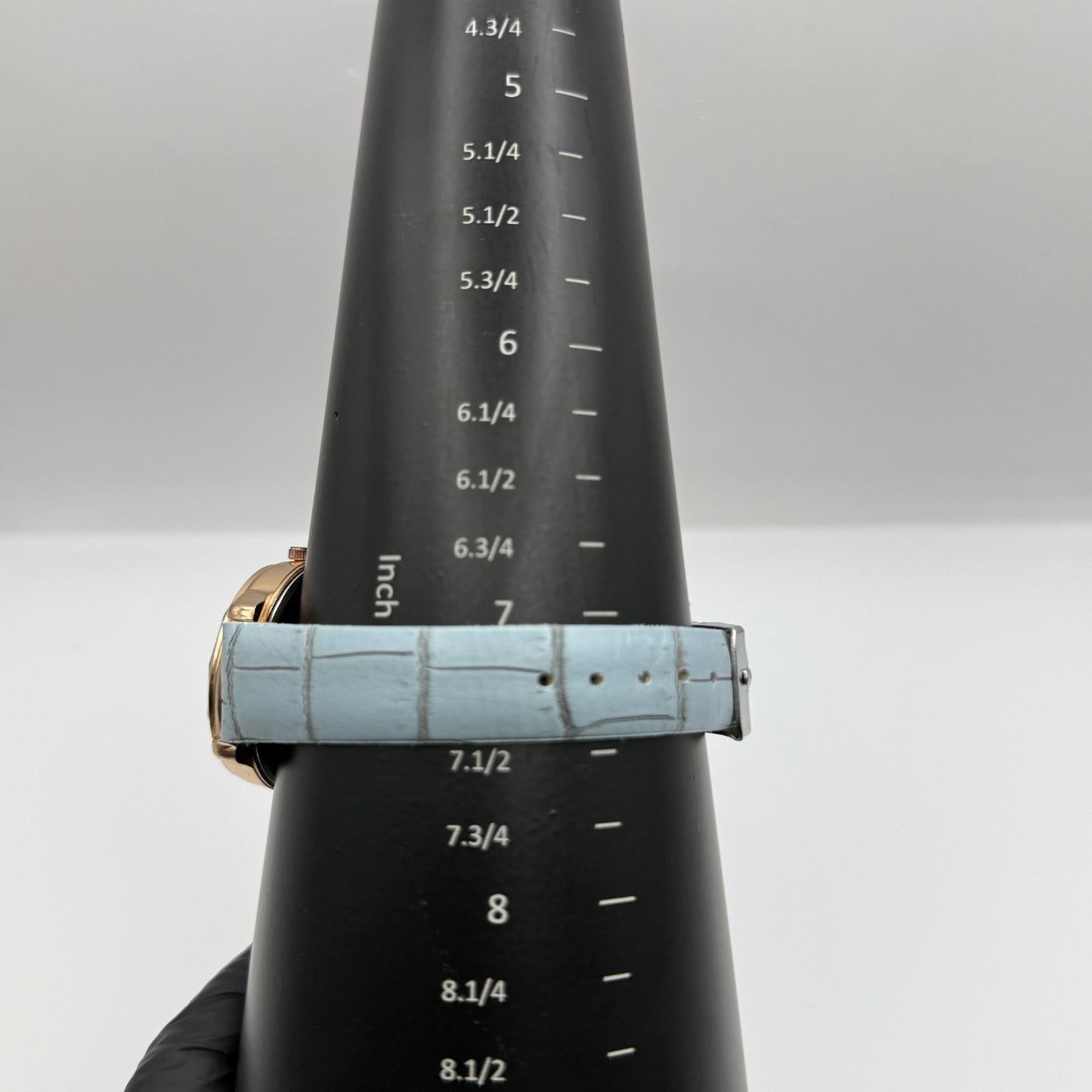 Working Ladies Rose Gold Tone Blue Dial & Strap Seconds Hand 34mm Quartz Watch