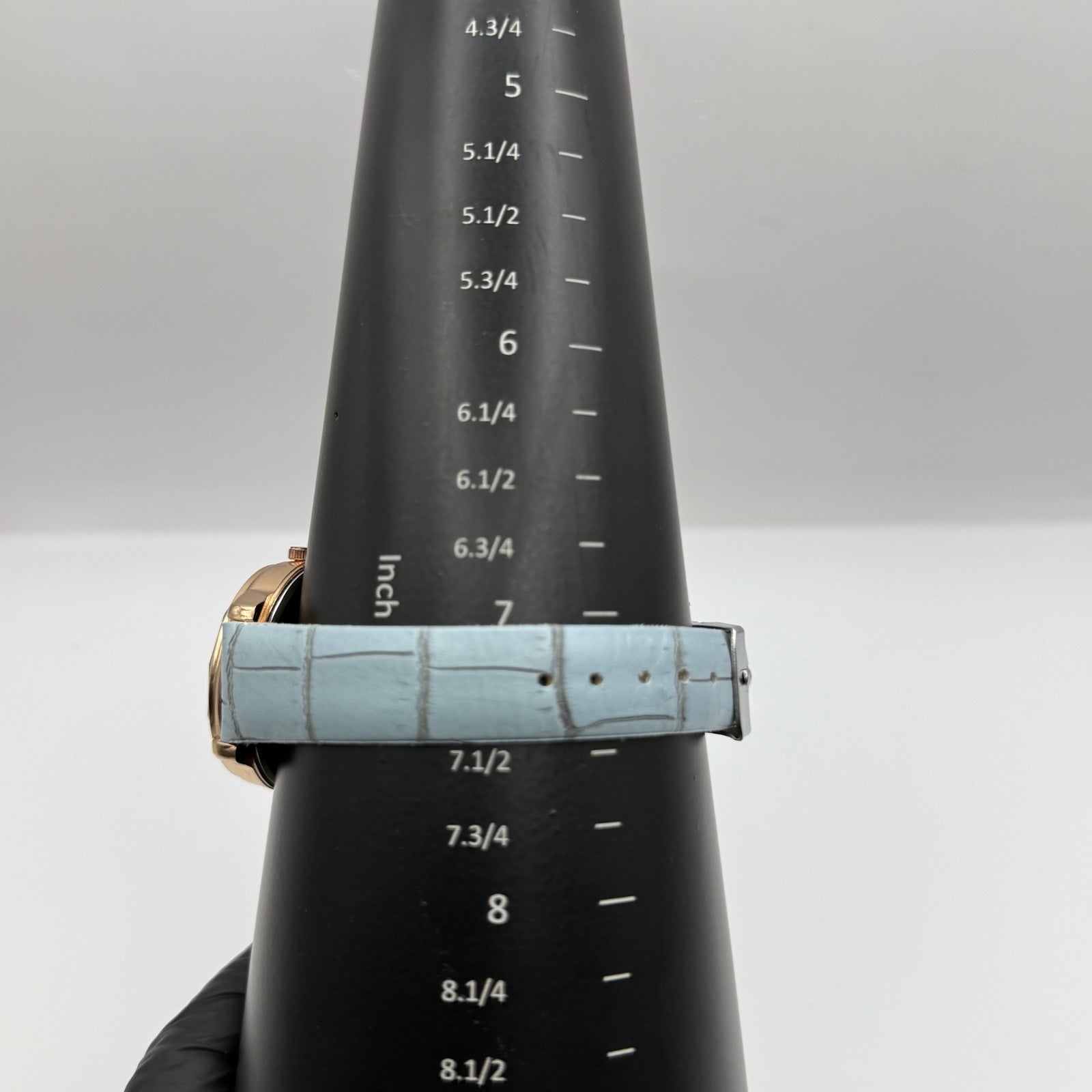 Working Ladies Rose Gold Tone Blue Dial & Strap Seconds Hand 34mm Quartz Watch