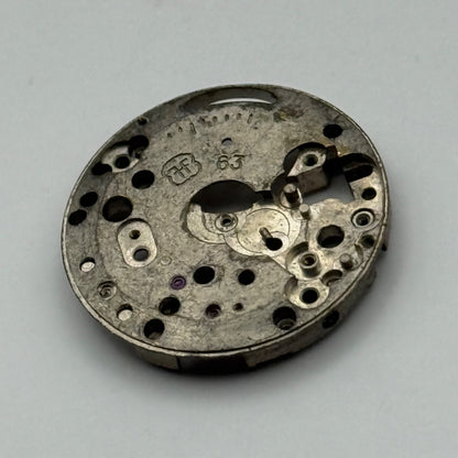 FHF 63 Watch Movement Main Plate Manual Wind Vintage Swiss Parts Repair 19.6mm