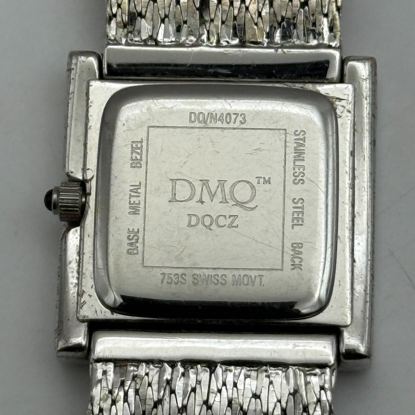 23mm Working Ladies DMQ Jewelled DQCZ Silver Tone Quartz Watch 6 Inches