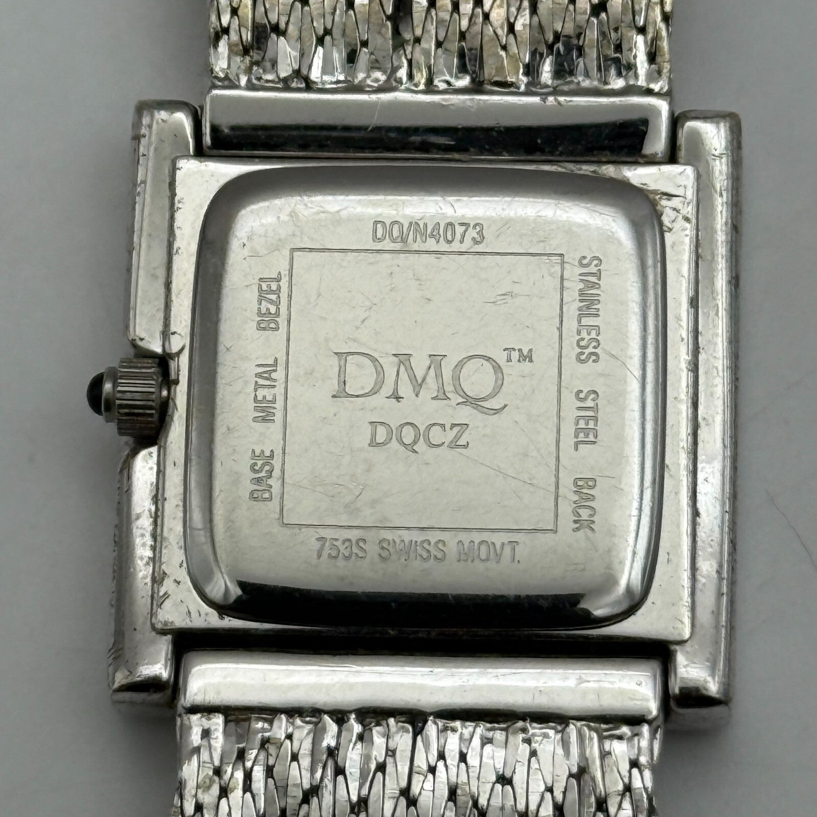 23mm Working Ladies DMQ Jewelled DQCZ Silver Tone Quartz Watch 6 Inches