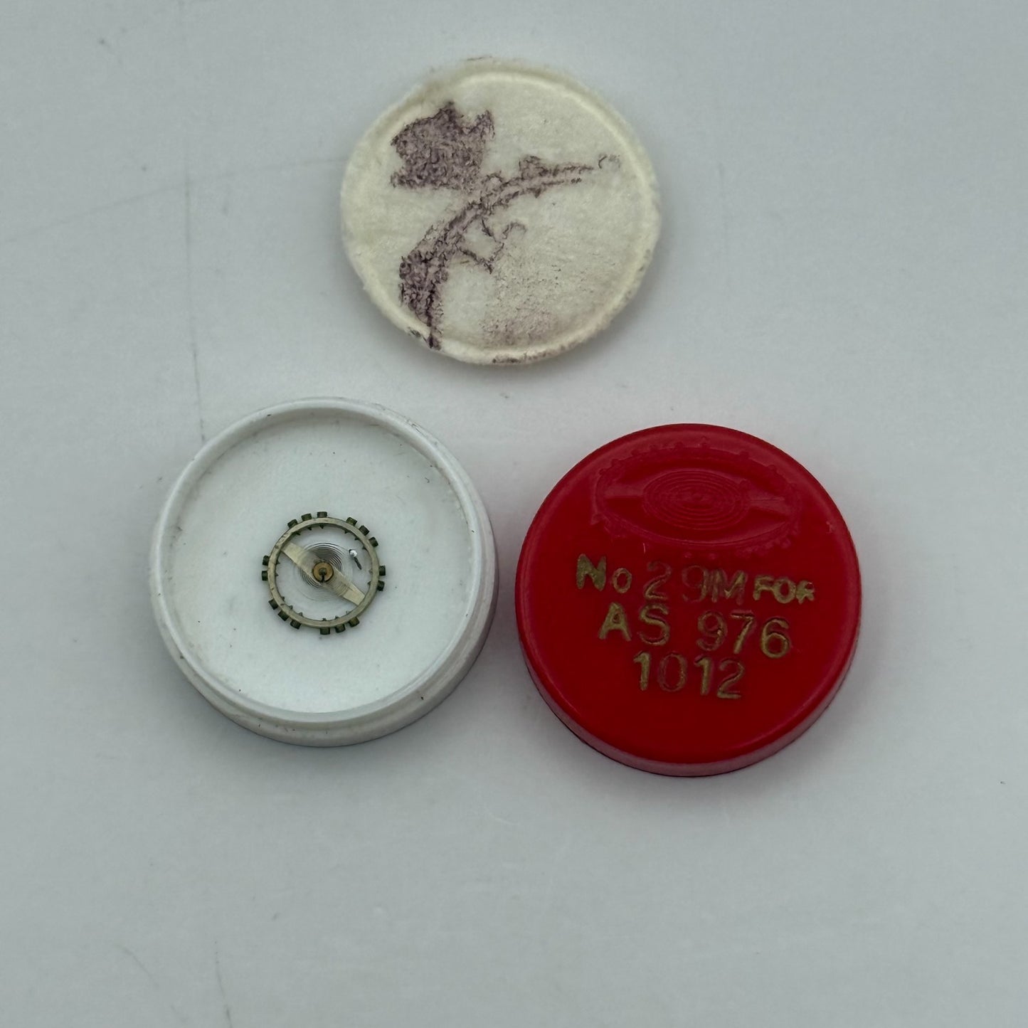 AS 976 1012 Balance Wheel Complete And Spring  29 M Watch Movement Parts NOS