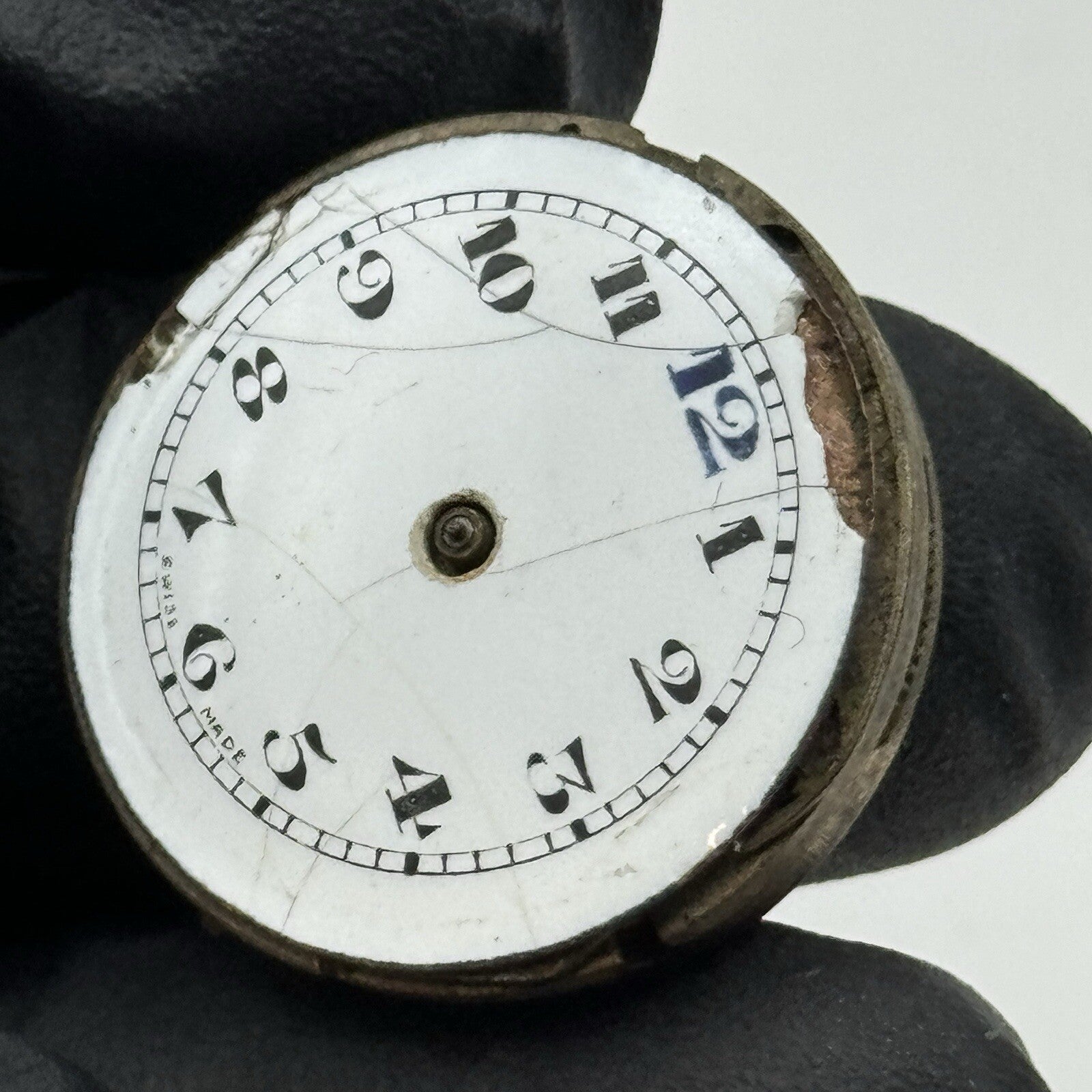 24.6mm Military Dial Watch Movement Old Style Swiss Parts Repair Restoration