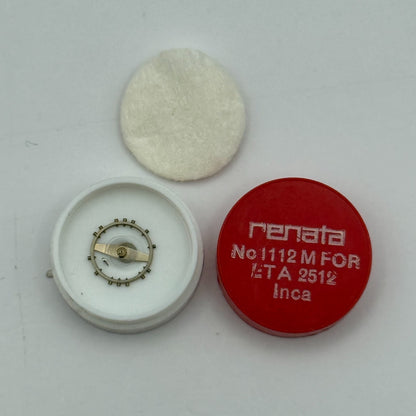 ETA 2512 Balance Wheel Complete And Spring 1112 M Watch Movement Parts NOS