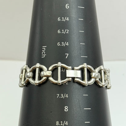 22mm Working Ladies Colleiten Silver Tone Panel Bracelet Quartz Watch 7.2 Inches